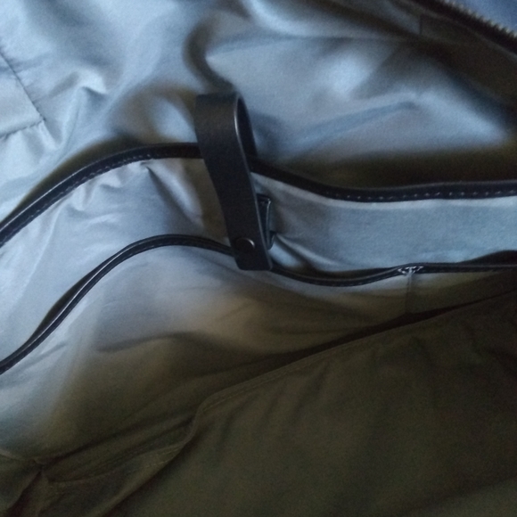 Away Original Everywhere Bag Navy Blue Nylon Black Leather Trim - Picture 10 of 14